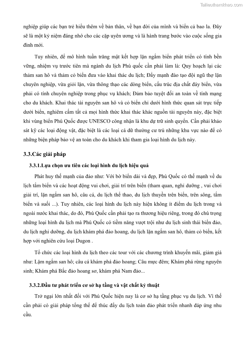 Luận văn thạc sĩ địa lý học Phát triển các loại hình du lịch huyện đảo Phú Quốc tỉnh Kiên Giang theo hướng bền vững - 8 Trang 96