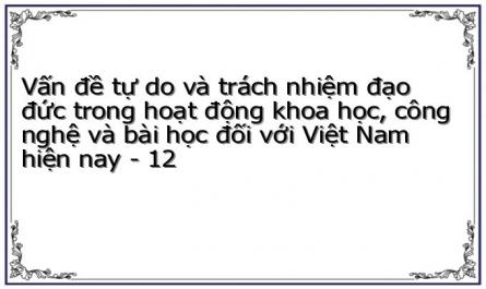 Vấn đề tự do và trách nhiệm đạo đức trong hoạt động khoa học, công nghệ và bài học đối với Việt Nam hiện nay - 12