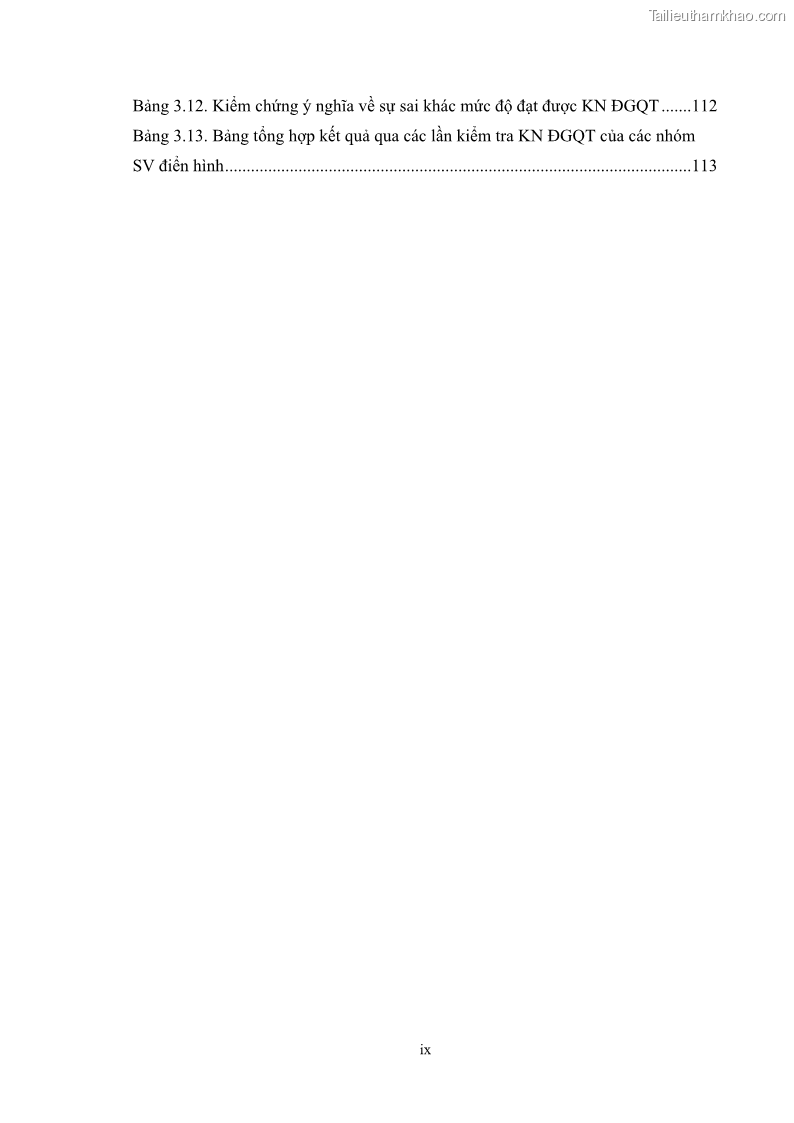 Luận án tiến sĩ khoa học giáo dục Rèn luyện cho sinh viên đại học sư phạm kĩ năng đánh giá quá trình trong dạy học sinh học ở trường phổ thông - 1 Trang 11