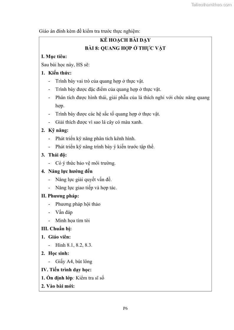 Luận án tiến sĩ khoa học giáo dục Rèn luyện cho sinh viên đại học sư phạm kĩ năng đánh giá quá trình trong dạy học sinh học ở trường phổ thông - 13 Trang 146