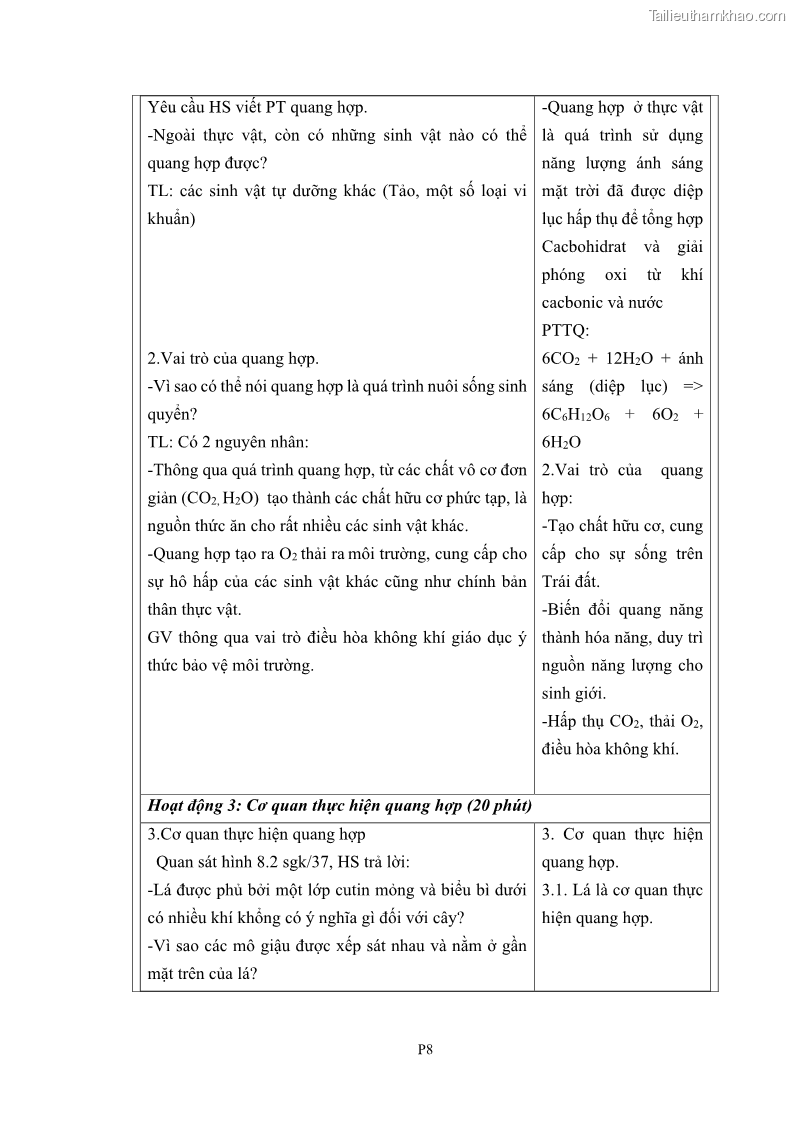 Luận án tiến sĩ khoa học giáo dục Rèn luyện cho sinh viên đại học sư phạm kĩ năng đánh giá quá trình trong dạy học sinh học ở trường phổ thông - 13 Trang 148