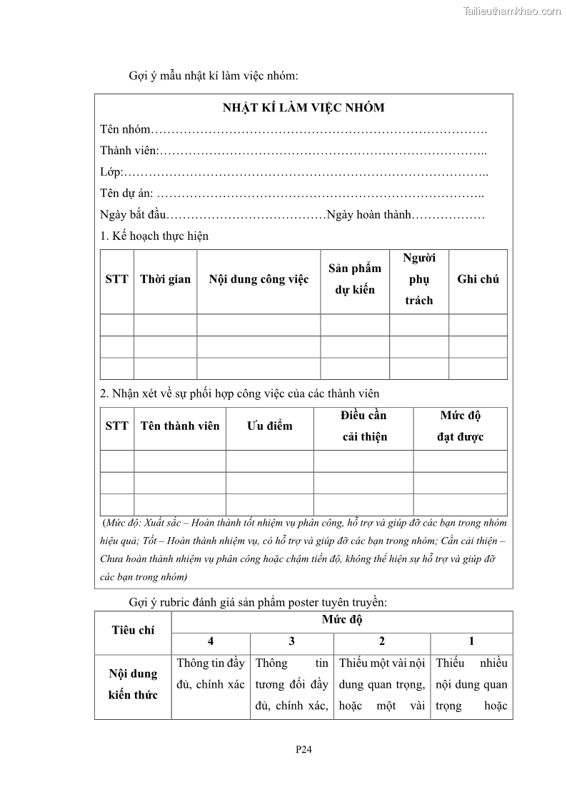 Luận án tiến sĩ khoa học giáo dục Rèn luyện cho sinh viên đại học sư phạm kĩ năng đánh giá quá trình trong dạy học sinh học ở trường phổ thông - 14 Trang 164