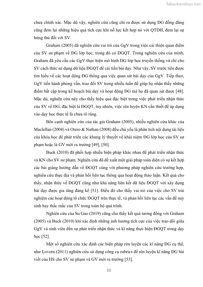 Luận án tiến sĩ khoa học giáo dục Rèn luyện cho sinh viên đại học sư phạm kĩ năng đánh giá quá trình trong dạy học sinh học ở trường phổ thông - 2 Trang 22