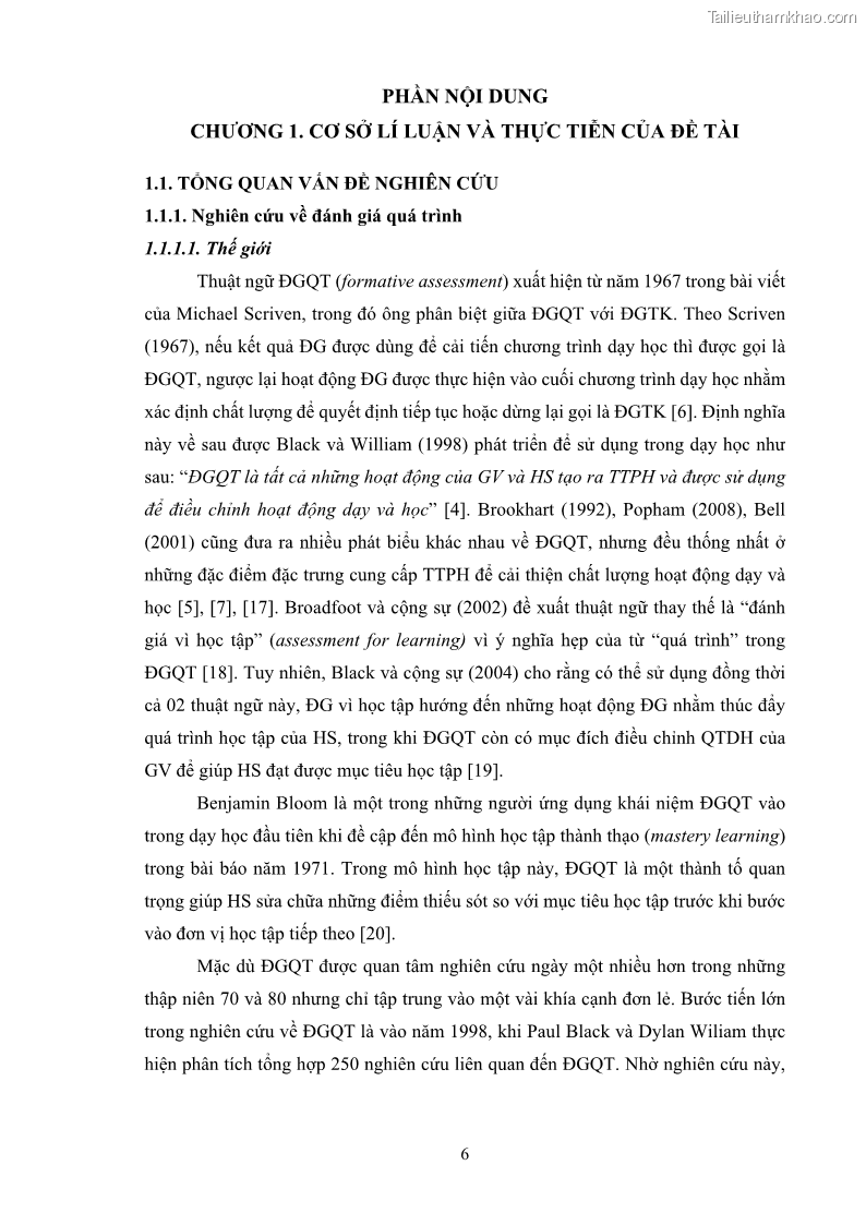 Luận án tiến sĩ khoa học giáo dục Rèn luyện cho sinh viên đại học sư phạm kĩ năng đánh giá quá trình trong dạy học sinh học ở trường phổ thông - 2 Trang 17