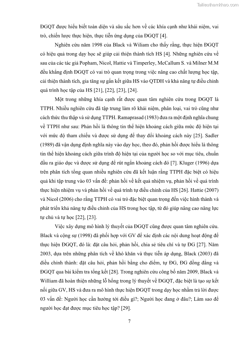 Luận án tiến sĩ khoa học giáo dục Rèn luyện cho sinh viên đại học sư phạm kĩ năng đánh giá quá trình trong dạy học sinh học ở trường phổ thông - 2 Trang 18