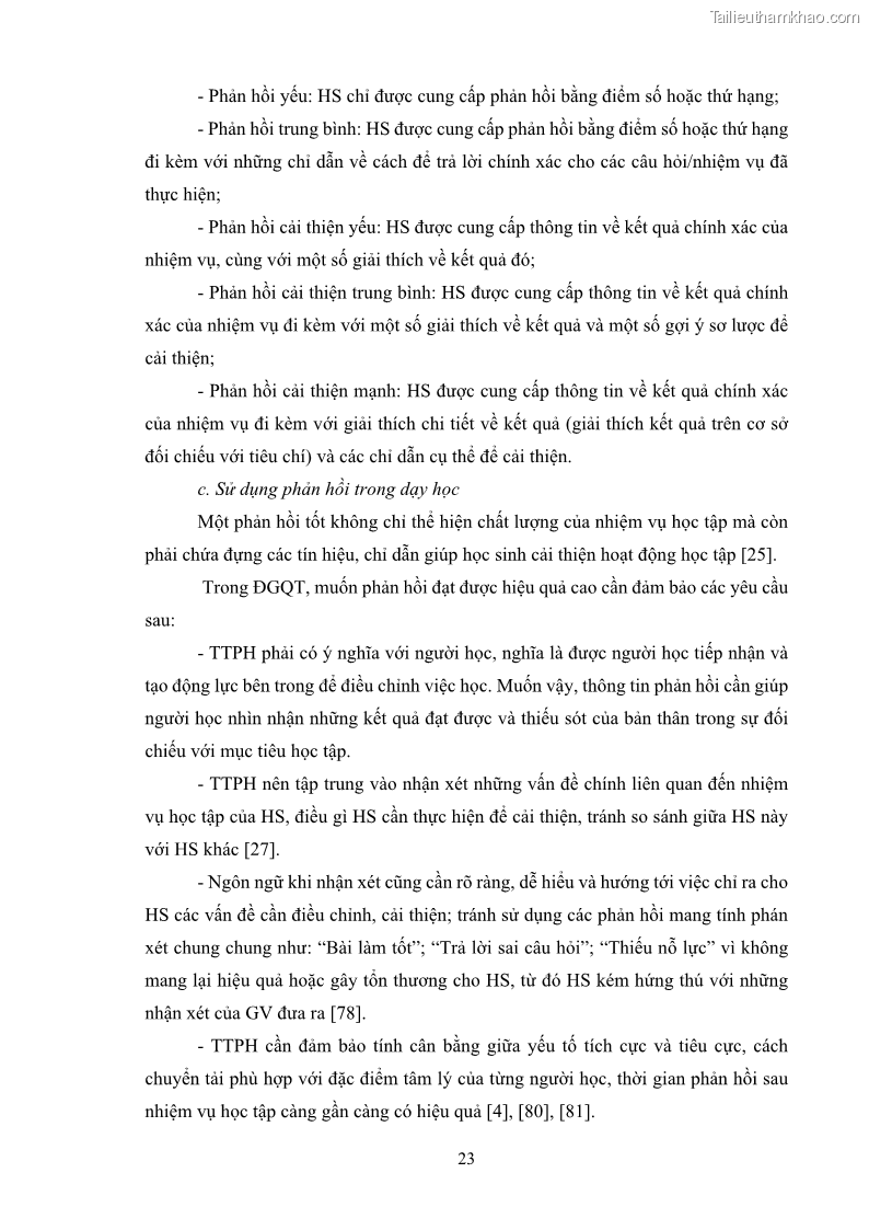 Luận án tiến sĩ khoa học giáo dục Rèn luyện cho sinh viên đại học sư phạm kĩ năng đánh giá quá trình trong dạy học sinh học ở trường phổ thông - 3 Trang 34