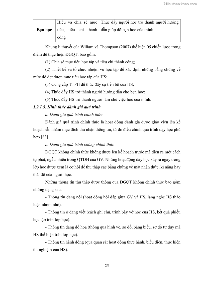 Luận án tiến sĩ khoa học giáo dục Rèn luyện cho sinh viên đại học sư phạm kĩ năng đánh giá quá trình trong dạy học sinh học ở trường phổ thông - 3 Trang 36