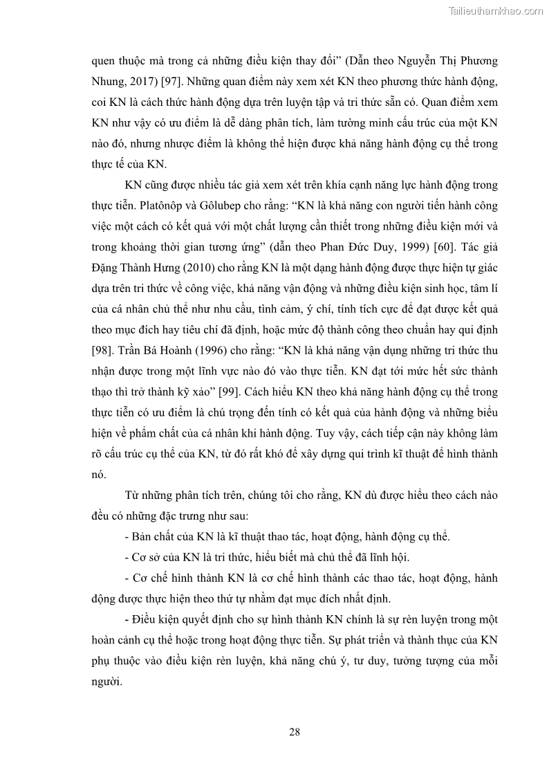 Luận án tiến sĩ khoa học giáo dục Rèn luyện cho sinh viên đại học sư phạm kĩ năng đánh giá quá trình trong dạy học sinh học ở trường phổ thông - 4 Trang 39