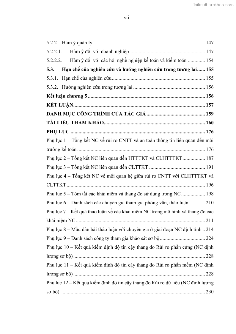 Luận án tiến sĩ kinh tế Ảnh hưởng của rủi ro công nghệ thông tin đến chất lượng thông tin kế toán trong các doanh nghiệp tại Việt Nam - 1 Trang 9