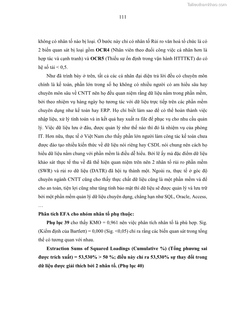Luận án tiến sĩ kinh tế Ảnh hưởng của rủi ro công nghệ thông tin đến chất lượng thông tin kế toán trong các doanh nghiệp tại Việt Nam - 11 Trang 129