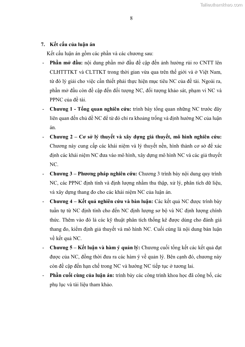Luận án tiến sĩ kinh tế Ảnh hưởng của rủi ro công nghệ thông tin đến chất lượng thông tin kế toán trong các doanh nghiệp tại Việt Nam - 3 Trang 26