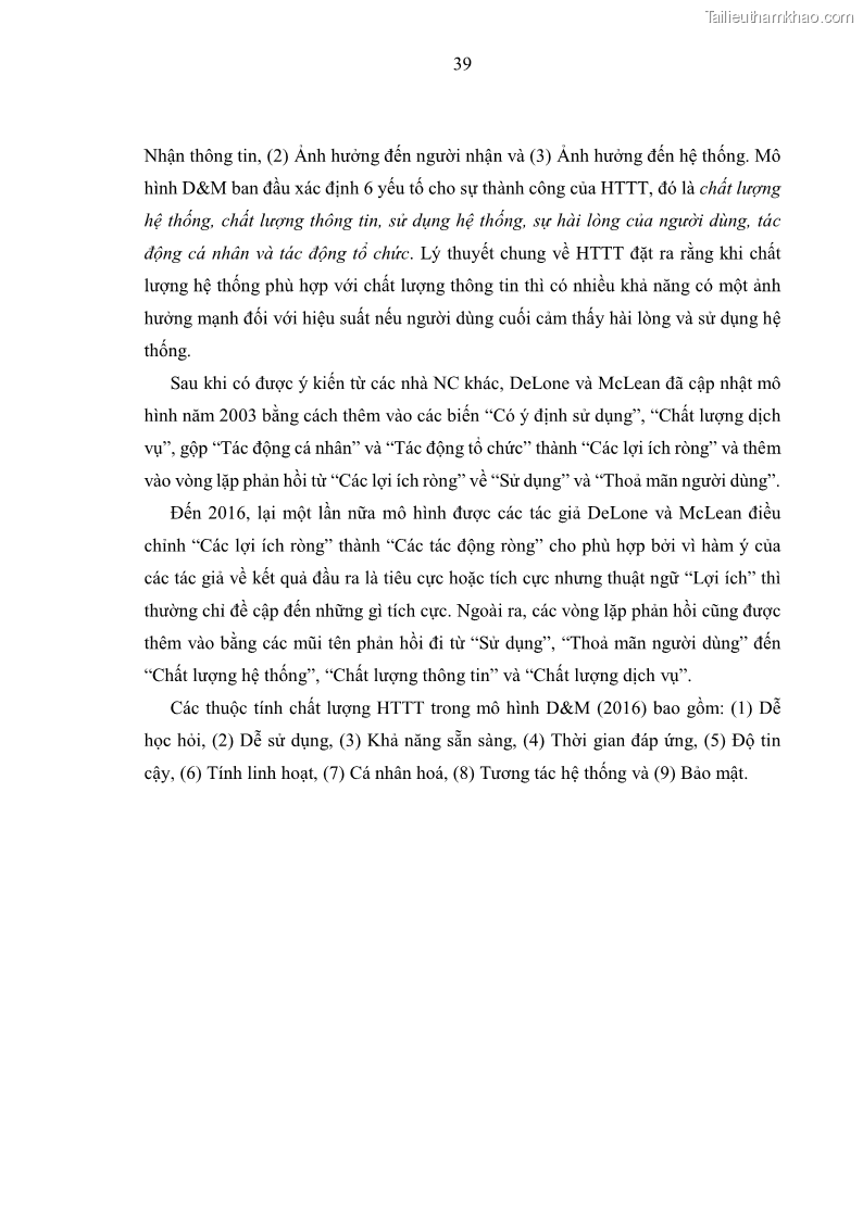 Luận án tiến sĩ kinh tế Ảnh hưởng của rủi ro công nghệ thông tin đến chất lượng thông tin kế toán trong các doanh nghiệp tại Việt Nam - 5 Trang 57