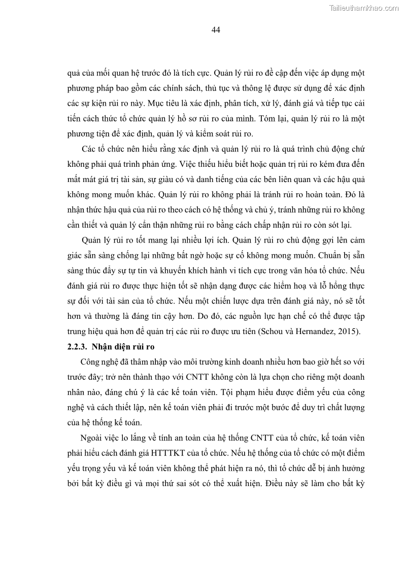 Luận án tiến sĩ kinh tế Ảnh hưởng của rủi ro công nghệ thông tin đến chất lượng thông tin kế toán trong các doanh nghiệp tại Việt Nam - 6 Trang 62