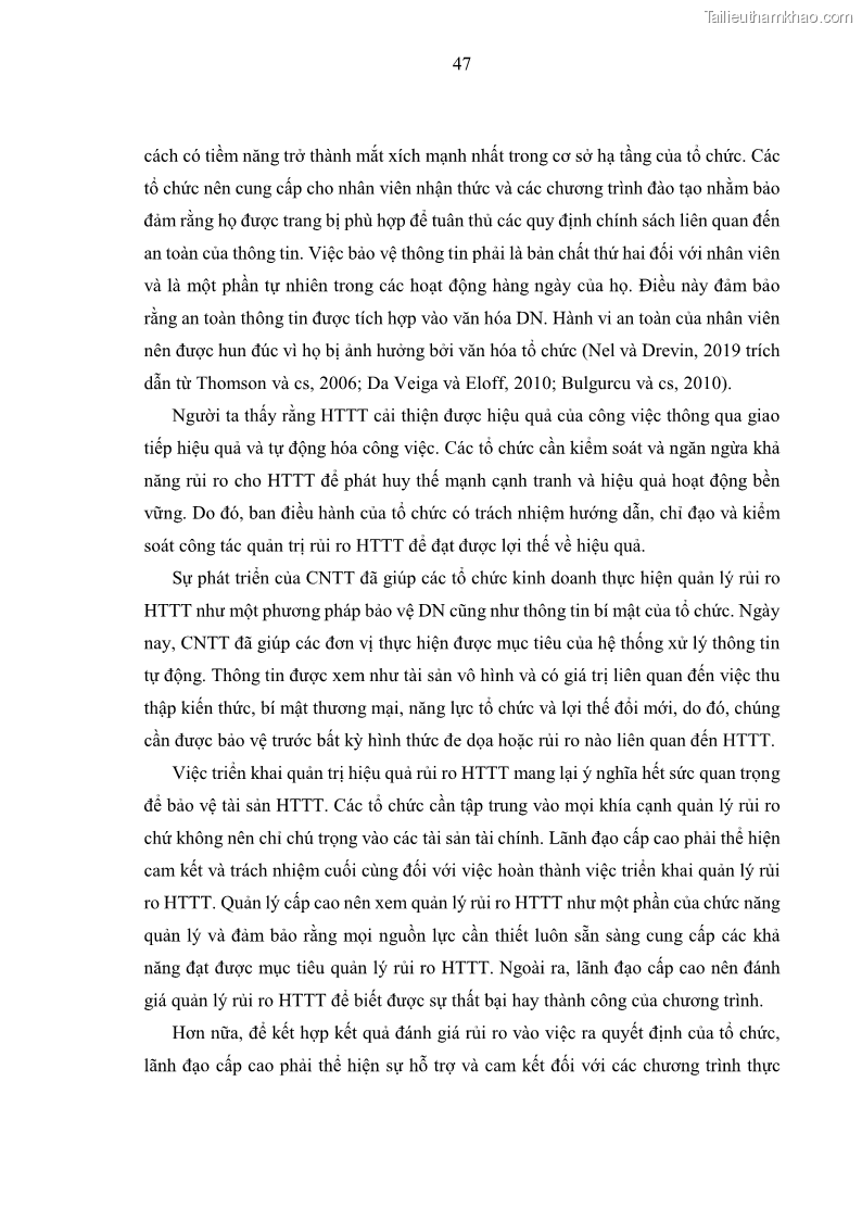 Luận án tiến sĩ kinh tế Ảnh hưởng của rủi ro công nghệ thông tin đến chất lượng thông tin kế toán trong các doanh nghiệp tại Việt Nam - 6 Trang 65