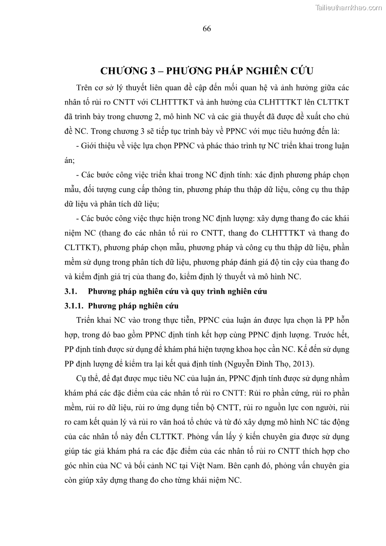 Luận án tiến sĩ kinh tế Ảnh hưởng của rủi ro công nghệ thông tin đến chất lượng thông tin kế toán trong các doanh nghiệp tại Việt Nam - 7 Trang 84