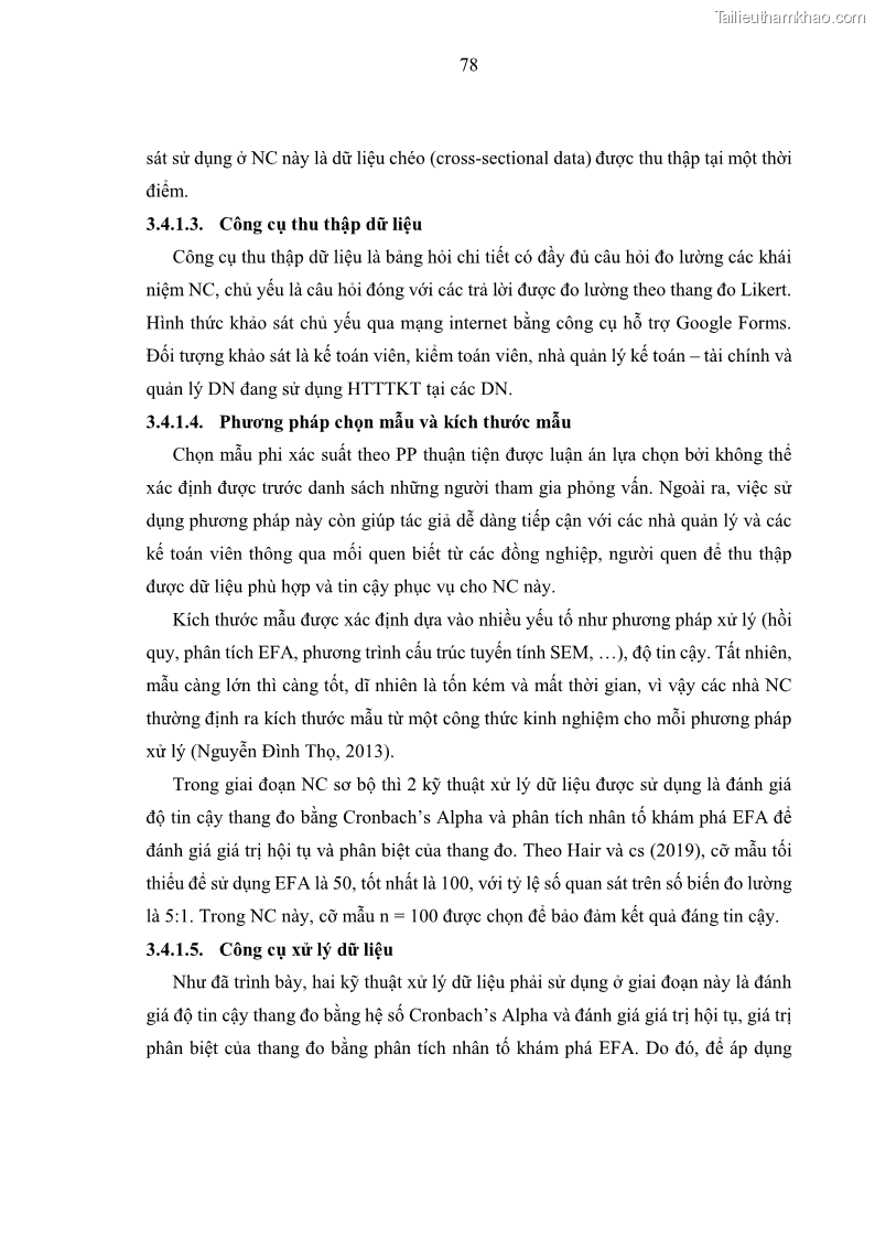 Luận án tiến sĩ kinh tế Ảnh hưởng của rủi ro công nghệ thông tin đến chất lượng thông tin kế toán trong các doanh nghiệp tại Việt Nam - 8 Trang 96