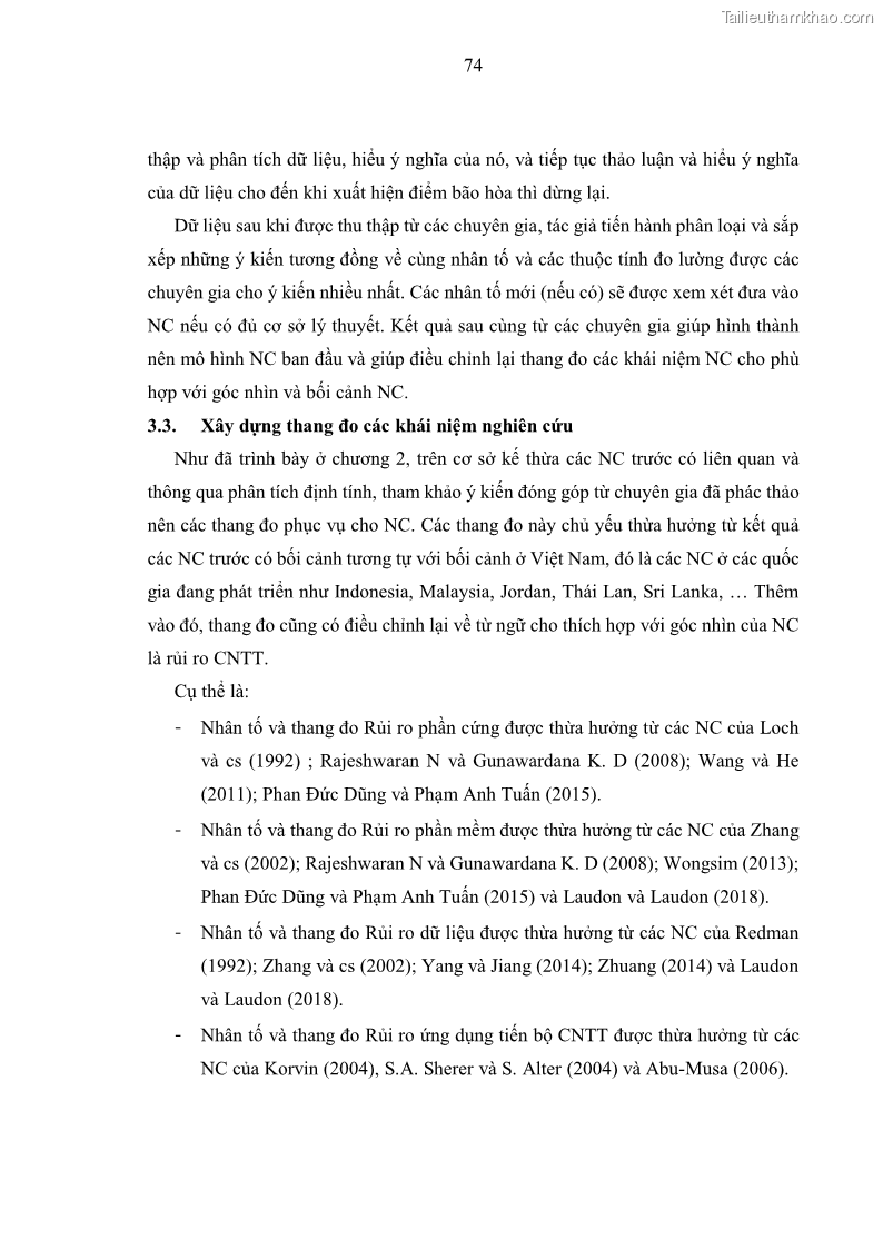 Luận án tiến sĩ kinh tế Ảnh hưởng của rủi ro công nghệ thông tin đến chất lượng thông tin kế toán trong các doanh nghiệp tại Việt Nam - 8 Trang 92