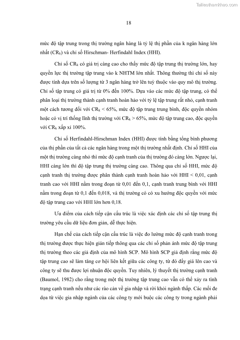 Luận án tiến sĩ kinh tế Ảnh hưởng của thâm nhập ngân hàng nước ngoài đến cạnh tranh và hiệu quả của các NHTM Việt Nam - 3 Trang 34