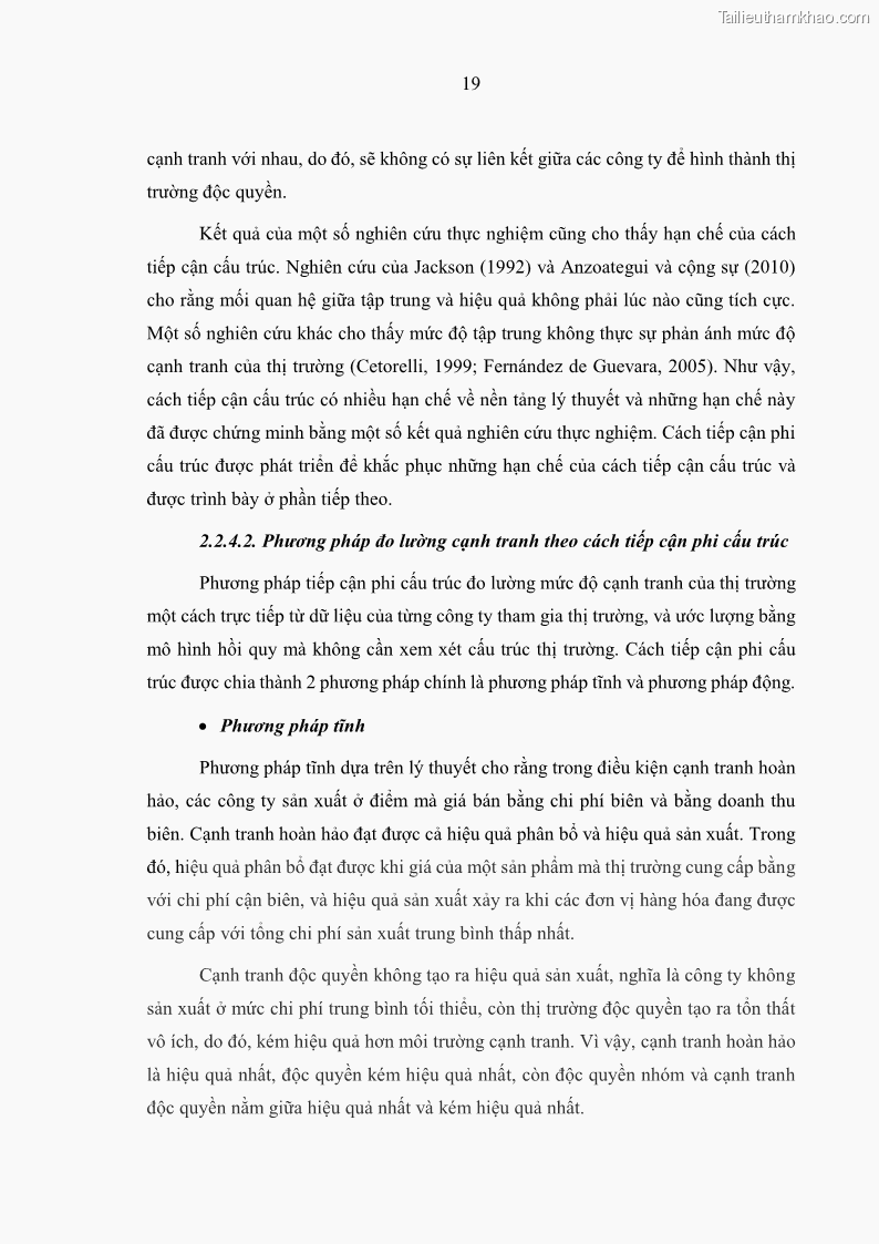 Luận án tiến sĩ kinh tế Ảnh hưởng của thâm nhập ngân hàng nước ngoài đến cạnh tranh và hiệu quả của các NHTM Việt Nam - 3 Trang 35