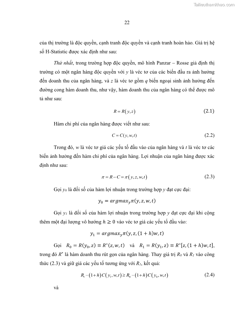 Luận án tiến sĩ kinh tế Ảnh hưởng của thâm nhập ngân hàng nước ngoài đến cạnh tranh và hiệu quả của các NHTM Việt Nam - 4 Trang 38