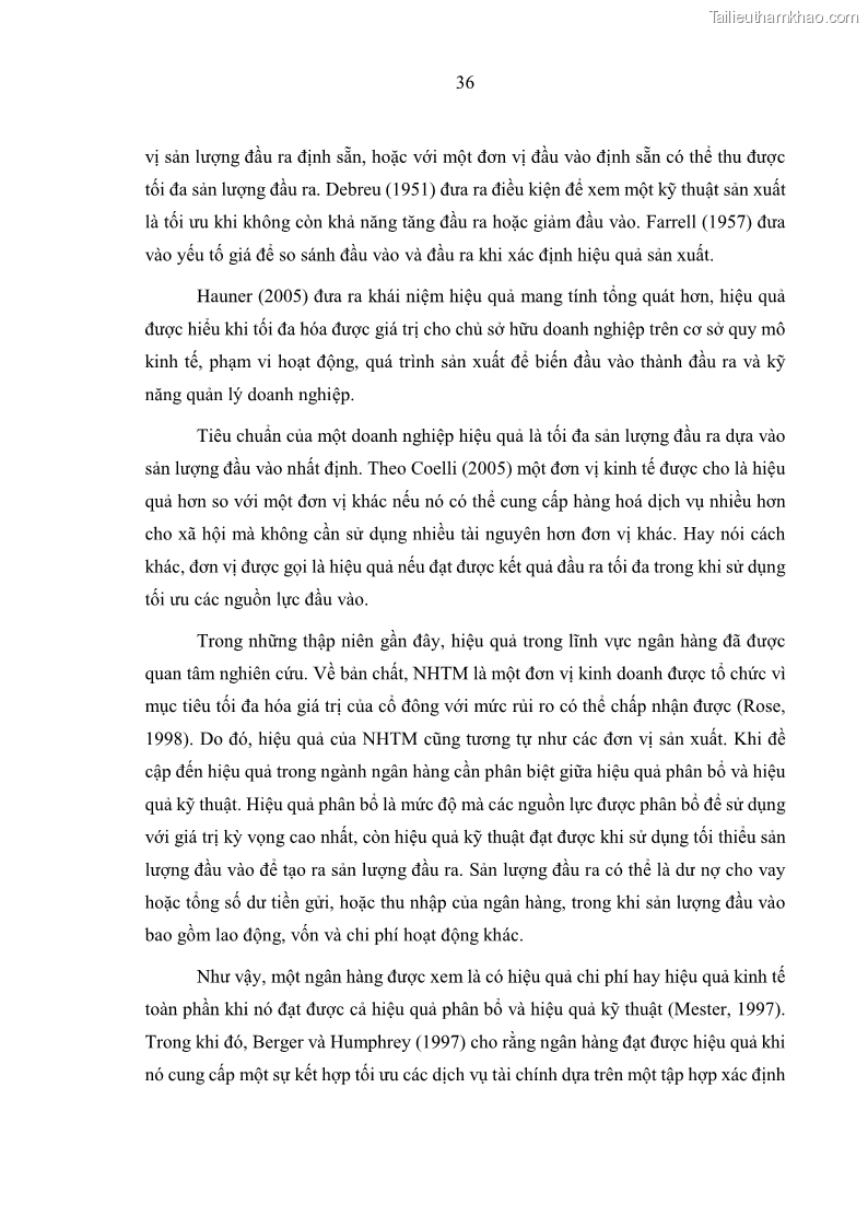 Luận án tiến sĩ kinh tế Ảnh hưởng của thâm nhập ngân hàng nước ngoài đến cạnh tranh và hiệu quả của các NHTM Việt Nam - 5 Trang 52