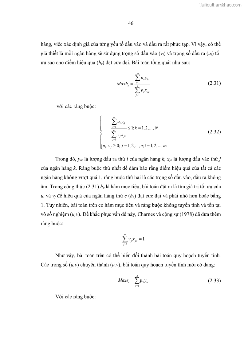 Luận án tiến sĩ kinh tế Ảnh hưởng của thâm nhập ngân hàng nước ngoài đến cạnh tranh và hiệu quả của các NHTM Việt Nam - 6 Trang 62