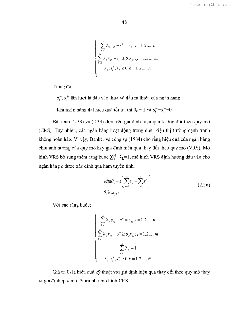 Luận án tiến sĩ kinh tế Ảnh hưởng của thâm nhập ngân hàng nước ngoài đến cạnh tranh và hiệu quả của các NHTM Việt Nam - 6 Trang 64