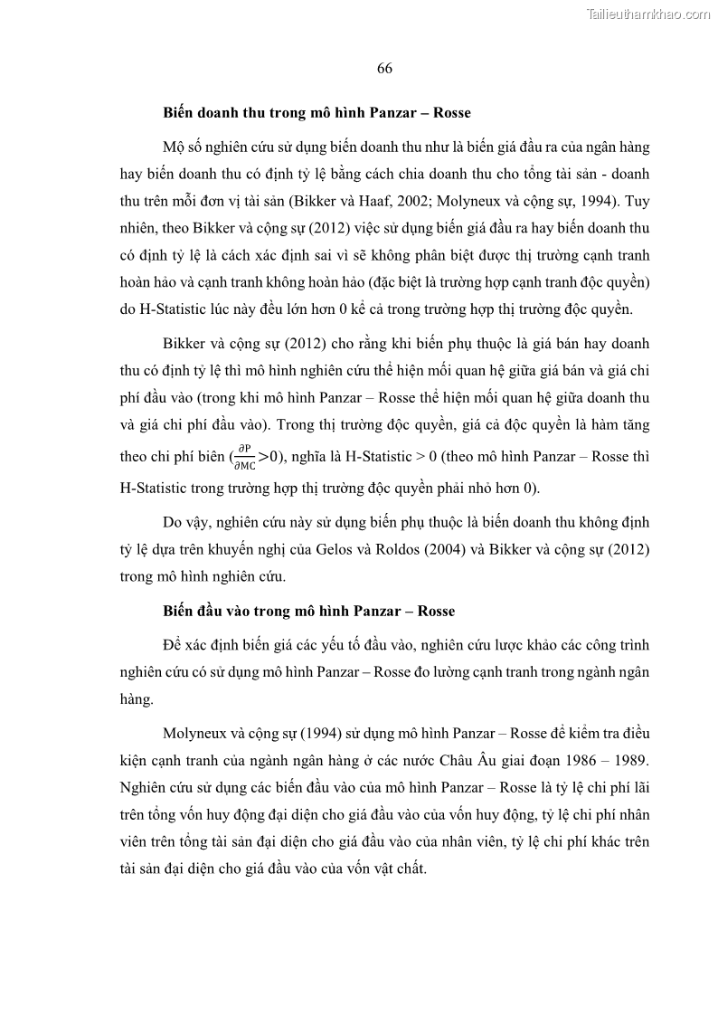 Luận án tiến sĩ kinh tế Ảnh hưởng của thâm nhập ngân hàng nước ngoài đến cạnh tranh và hiệu quả của các NHTM Việt Nam - 7 Trang 82