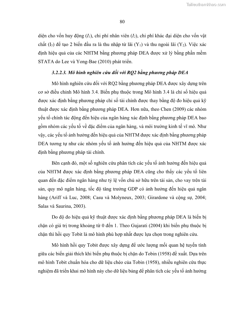 Luận án tiến sĩ kinh tế Ảnh hưởng của thâm nhập ngân hàng nước ngoài đến cạnh tranh và hiệu quả của các NHTM Việt Nam - 8 Trang 96