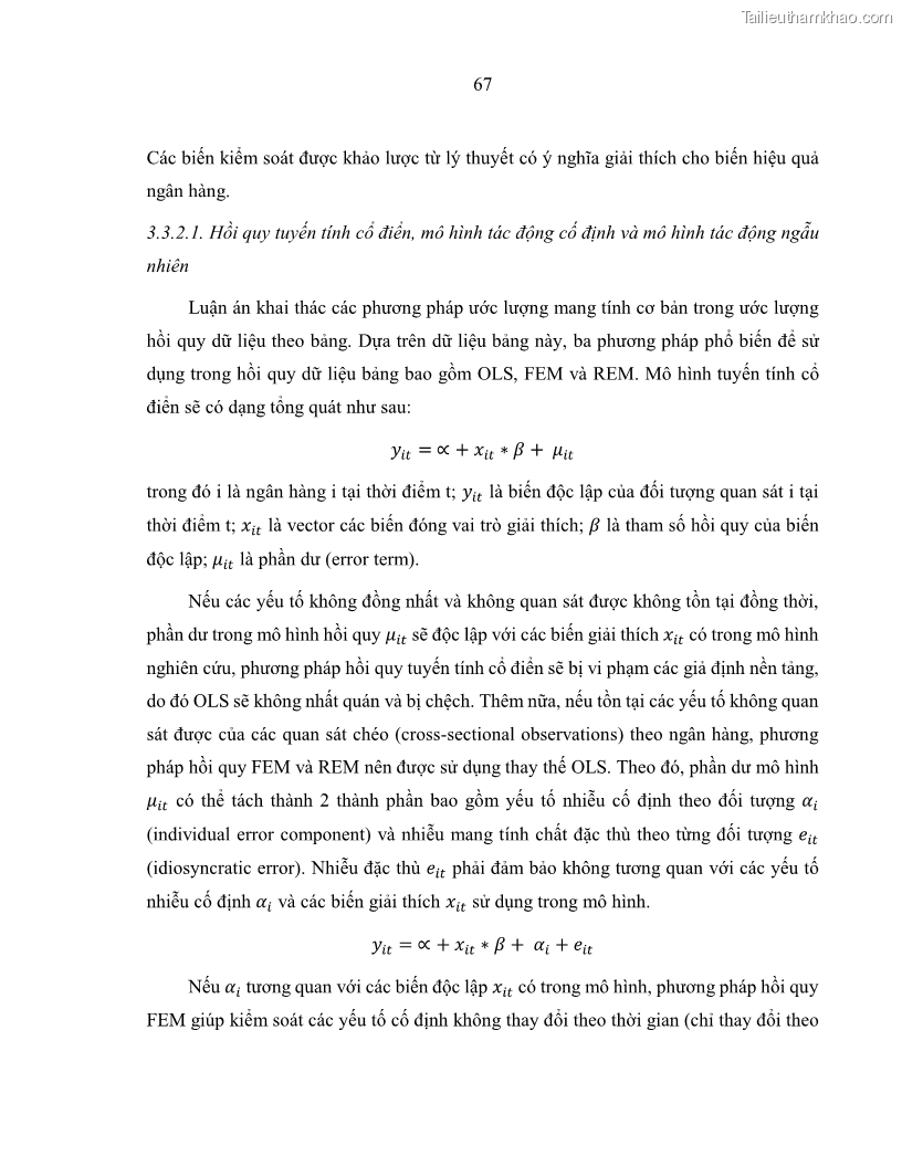 Luận án tiến sĩ kinh tế Biến động tỷ suất sinh lợi thị trường chứng khoán, hiệu quả và rủi ro: Bằng chứng thực nghiệm từ các ngân hàng thương mại Việt Nam niêm yết - 7 Trang 82