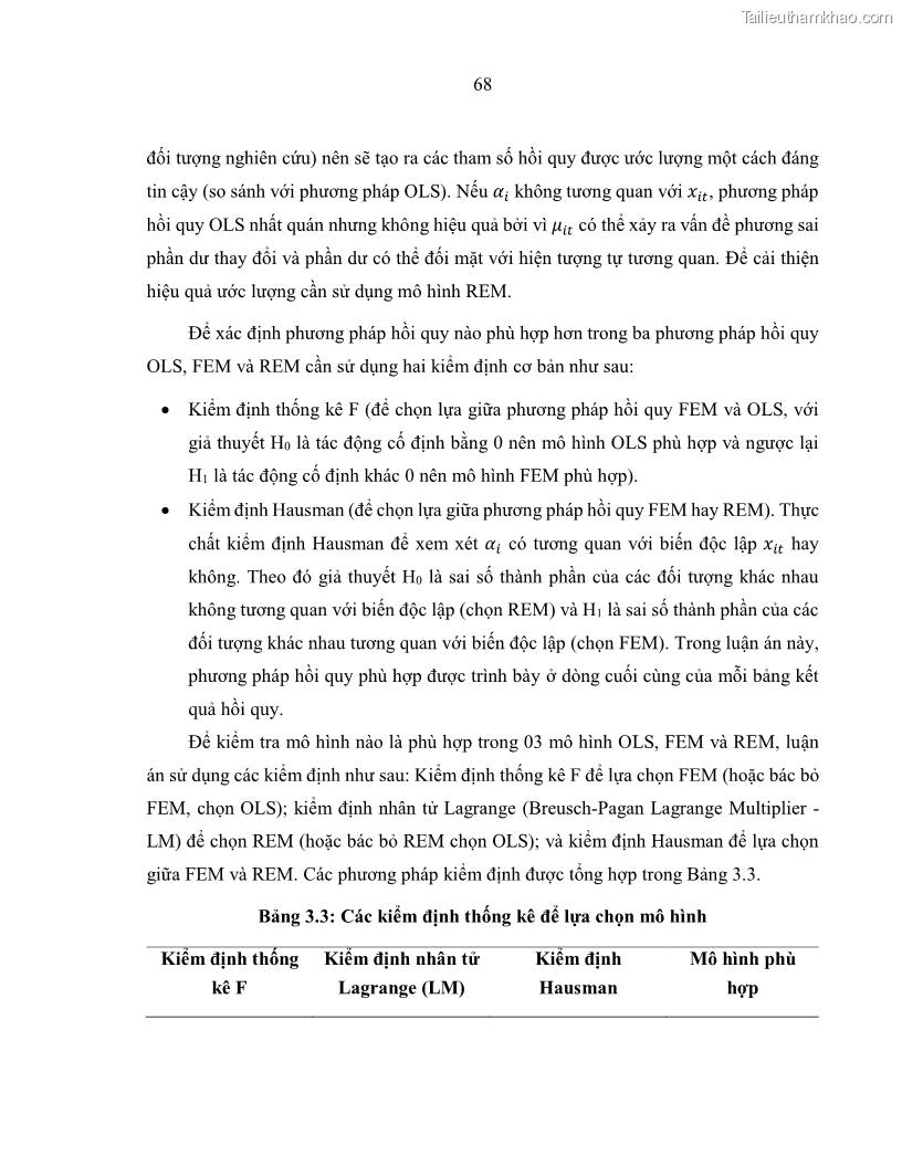 Luận án tiến sĩ kinh tế Biến động tỷ suất sinh lợi thị trường chứng khoán, hiệu quả và rủi ro: Bằng chứng thực nghiệm từ các ngân hàng thương mại Việt Nam niêm yết - 7 Trang 83