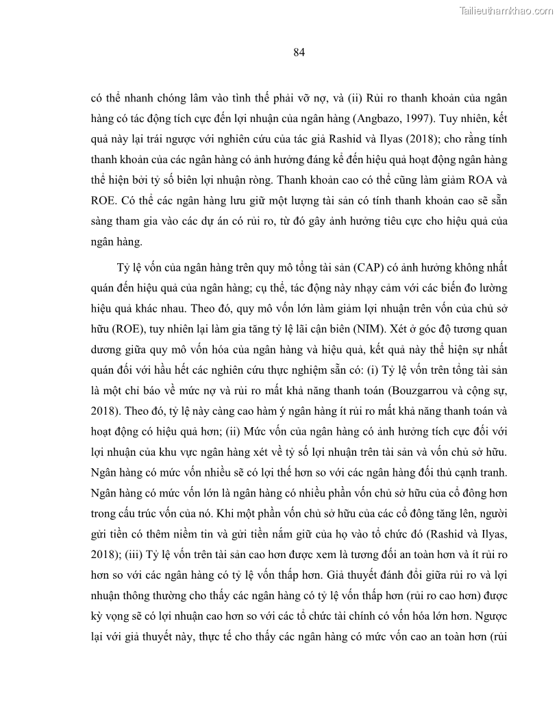Luận án tiến sĩ kinh tế Biến động tỷ suất sinh lợi thị trường chứng khoán, hiệu quả và rủi ro: Bằng chứng thực nghiệm từ các ngân hàng thương mại Việt Nam niêm yết - 9 Trang 99