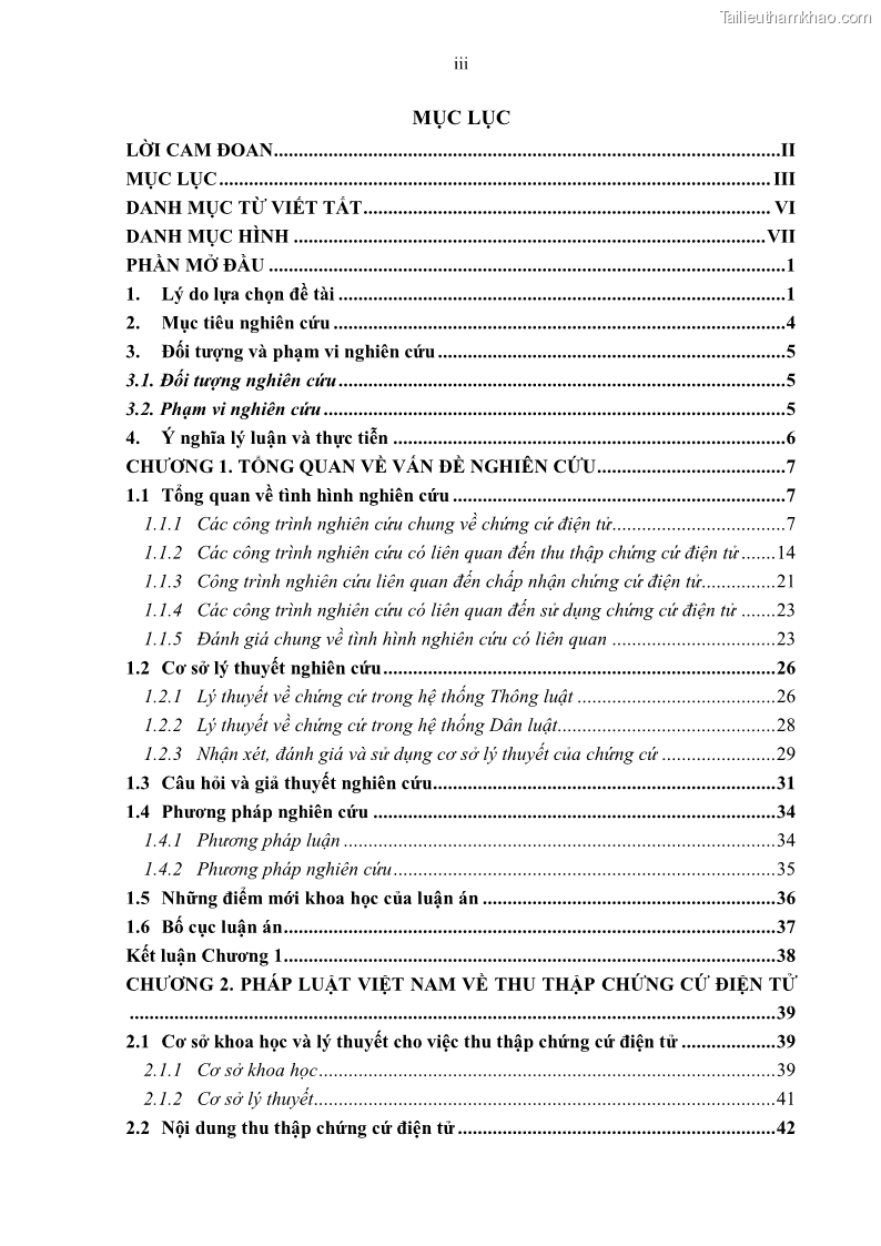 Luận án tiến sĩ luật Pháp luật Việt Nam về chứng cứ điện tử - 1 Trang 4