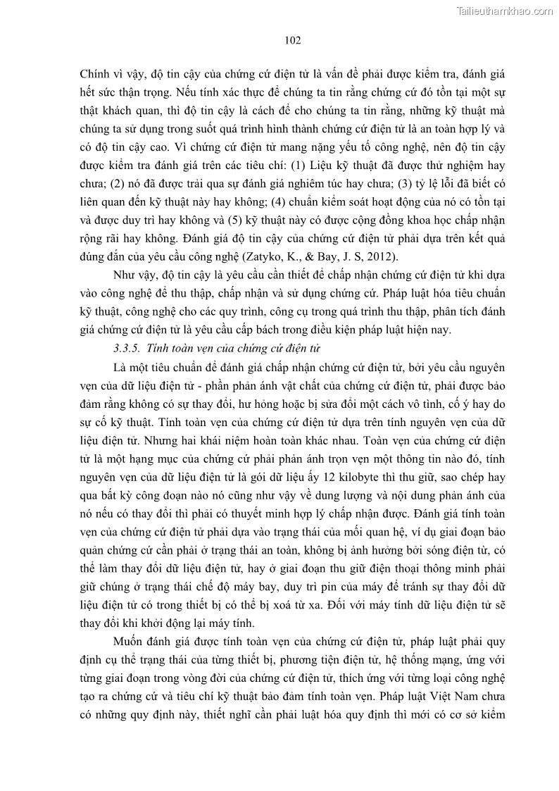 Luận án tiến sĩ luật Pháp luật Việt Nam về chứng cứ điện tử - 10 Trang 112