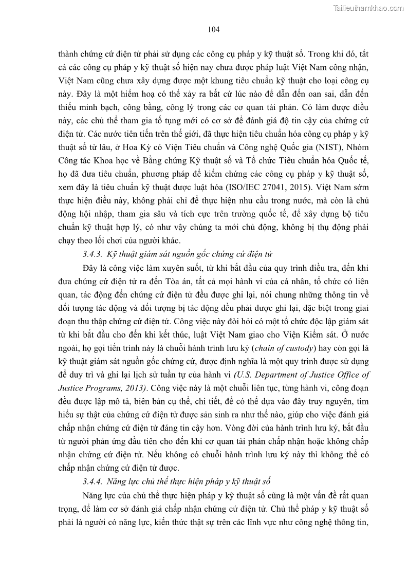 Luận án tiến sĩ luật Pháp luật Việt Nam về chứng cứ điện tử - 10 Trang 114