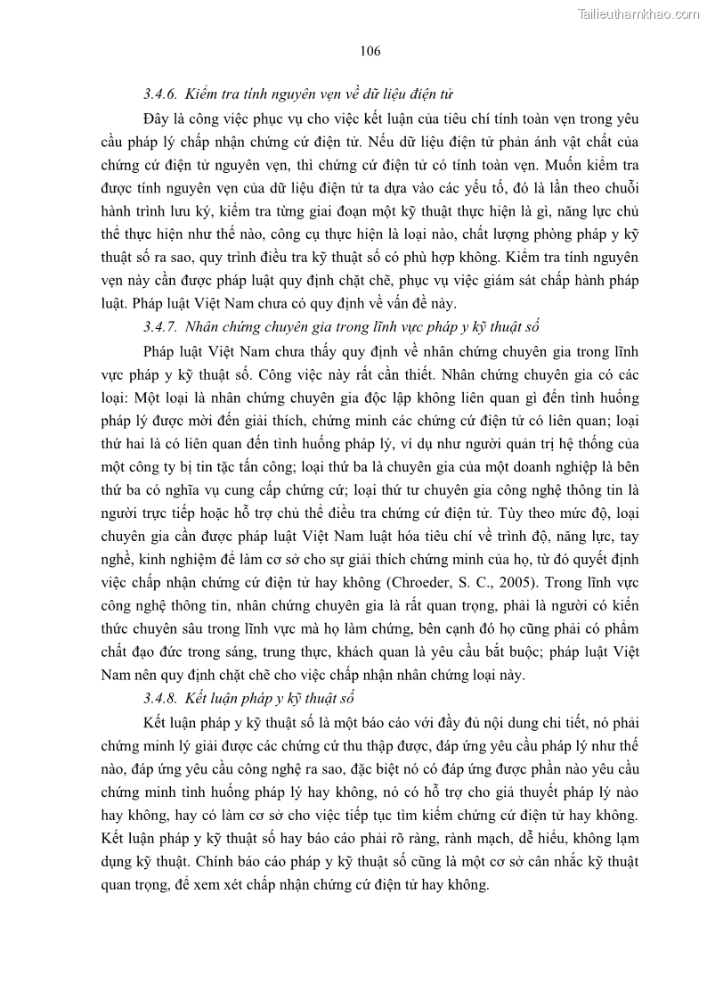 Luận án tiến sĩ luật Pháp luật Việt Nam về chứng cứ điện tử - 10 Trang 116