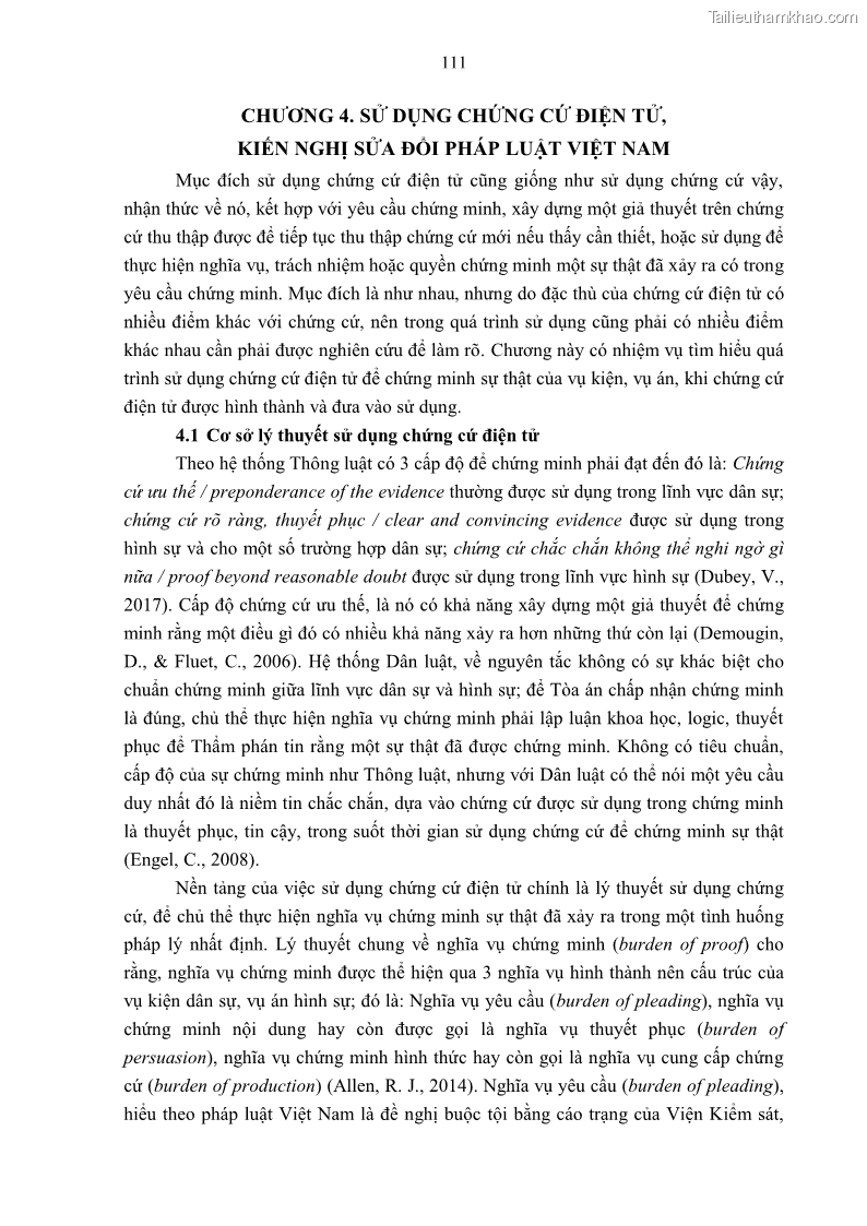 Luận án tiến sĩ luật Pháp luật Việt Nam về chứng cứ điện tử - 11 Trang 121