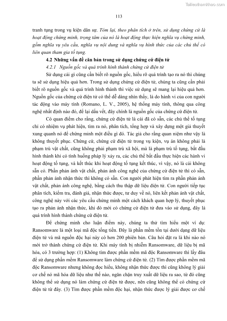 Luận án tiến sĩ luật Pháp luật Việt Nam về chứng cứ điện tử - 11 Trang 123