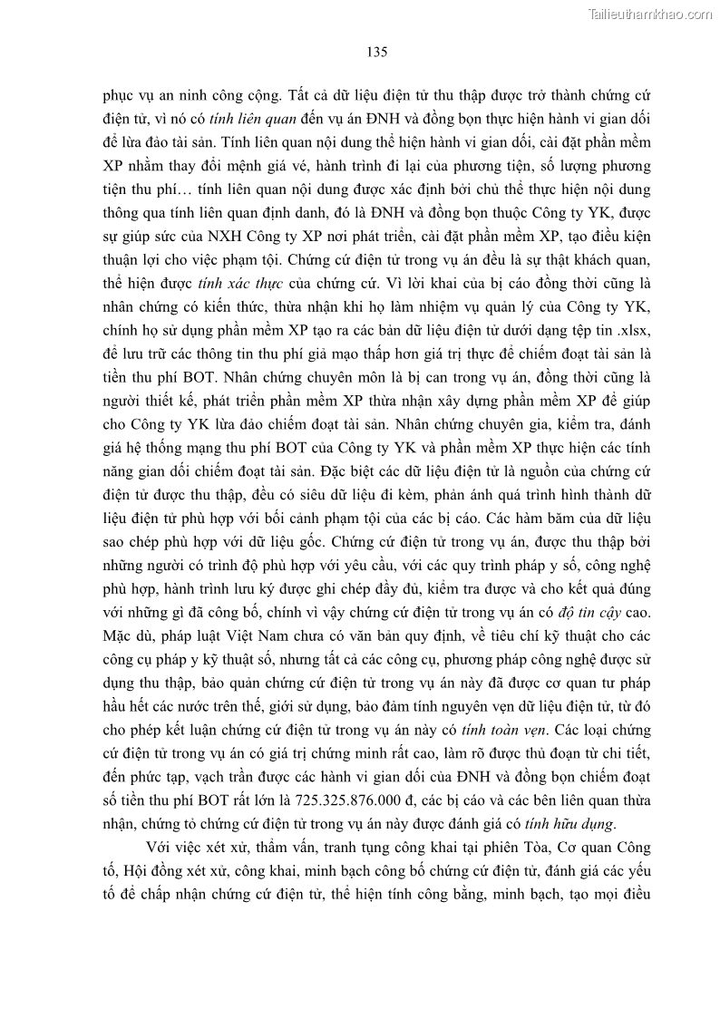 Luận án tiến sĩ luật Pháp luật Việt Nam về chứng cứ điện tử - 13 Trang 145