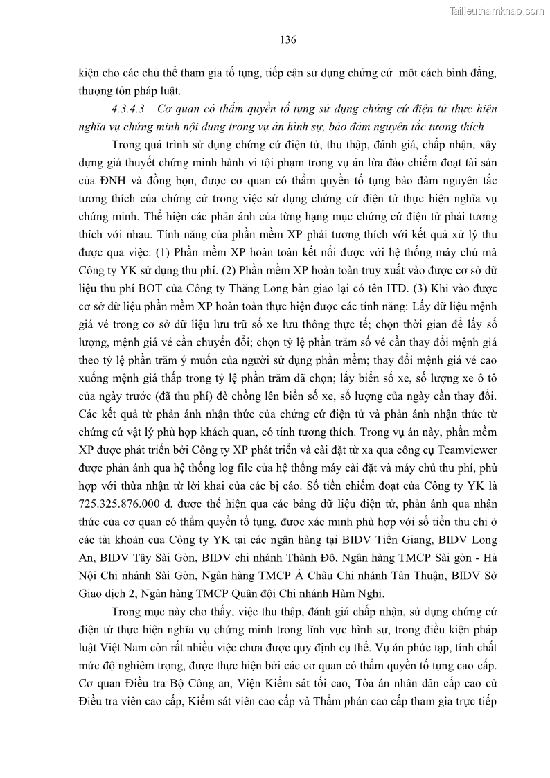 Luận án tiến sĩ luật Pháp luật Việt Nam về chứng cứ điện tử - 13 Trang 146