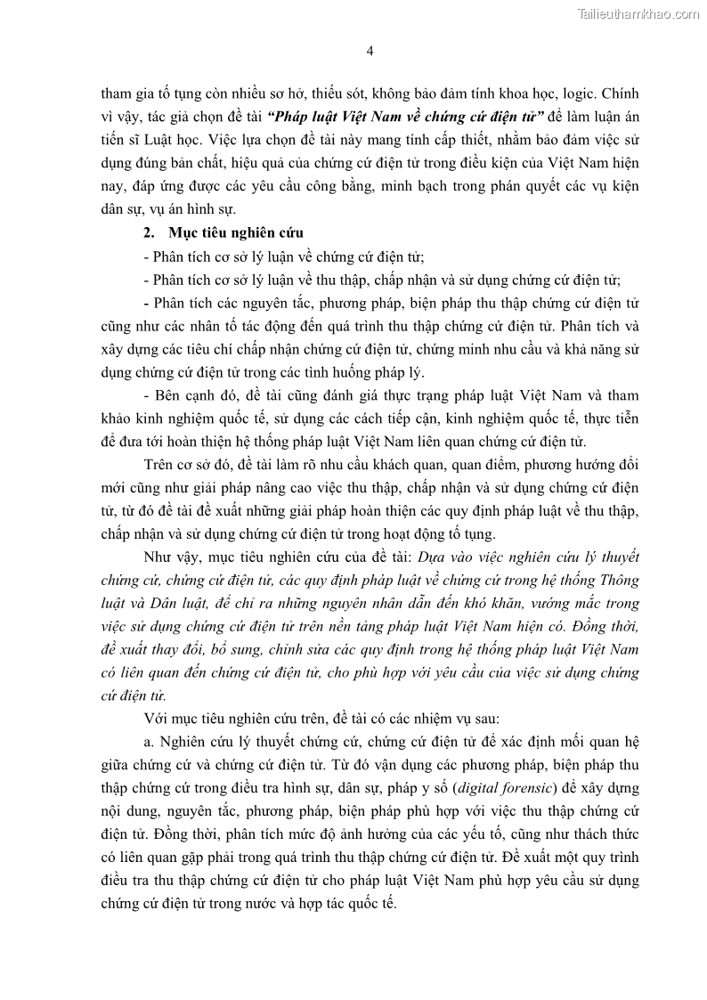 Luận án tiến sĩ luật Pháp luật Việt Nam về chứng cứ điện tử - 2 Trang 14