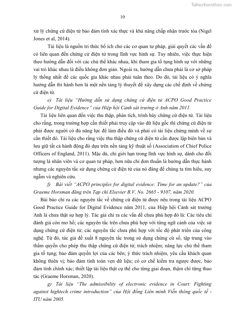 Luận án tiến sĩ luật Pháp luật Việt Nam về chứng cứ điện tử - 2 Trang 20