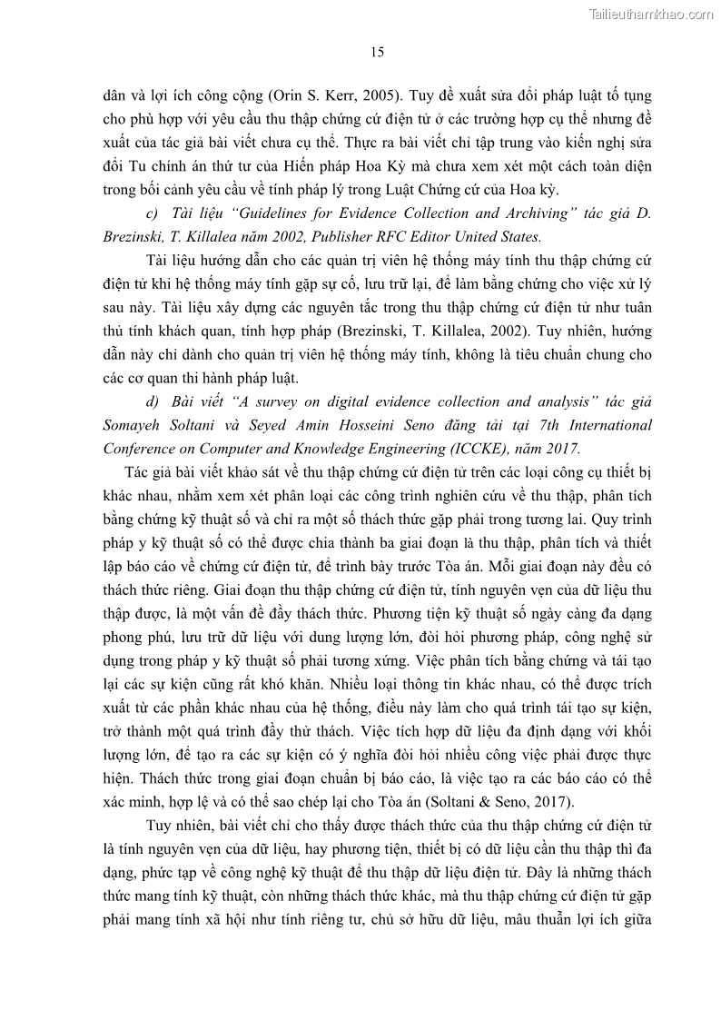 Luận án tiến sĩ luật Pháp luật Việt Nam về chứng cứ điện tử - 3 Trang 25