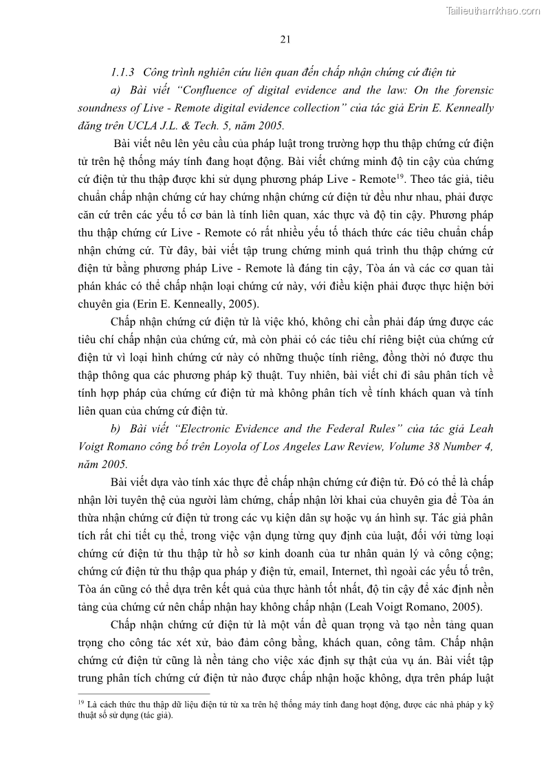 Luận án tiến sĩ luật Pháp luật Việt Nam về chứng cứ điện tử - 3 Trang 31