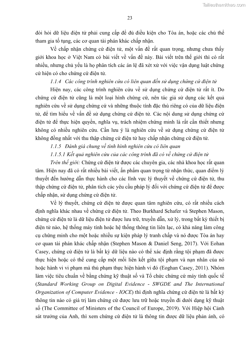 Luận án tiến sĩ luật Pháp luật Việt Nam về chứng cứ điện tử - 3 Trang 33