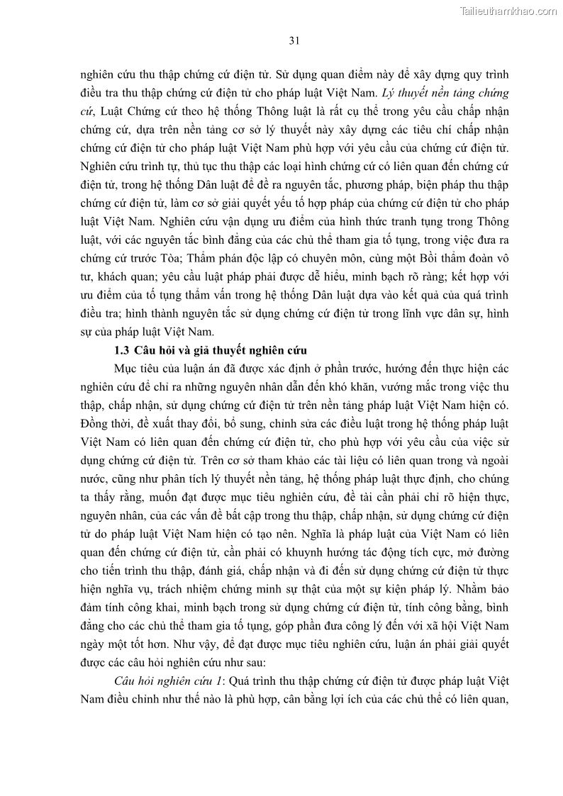 Luận án tiến sĩ luật Pháp luật Việt Nam về chứng cứ điện tử - 4 Trang 41