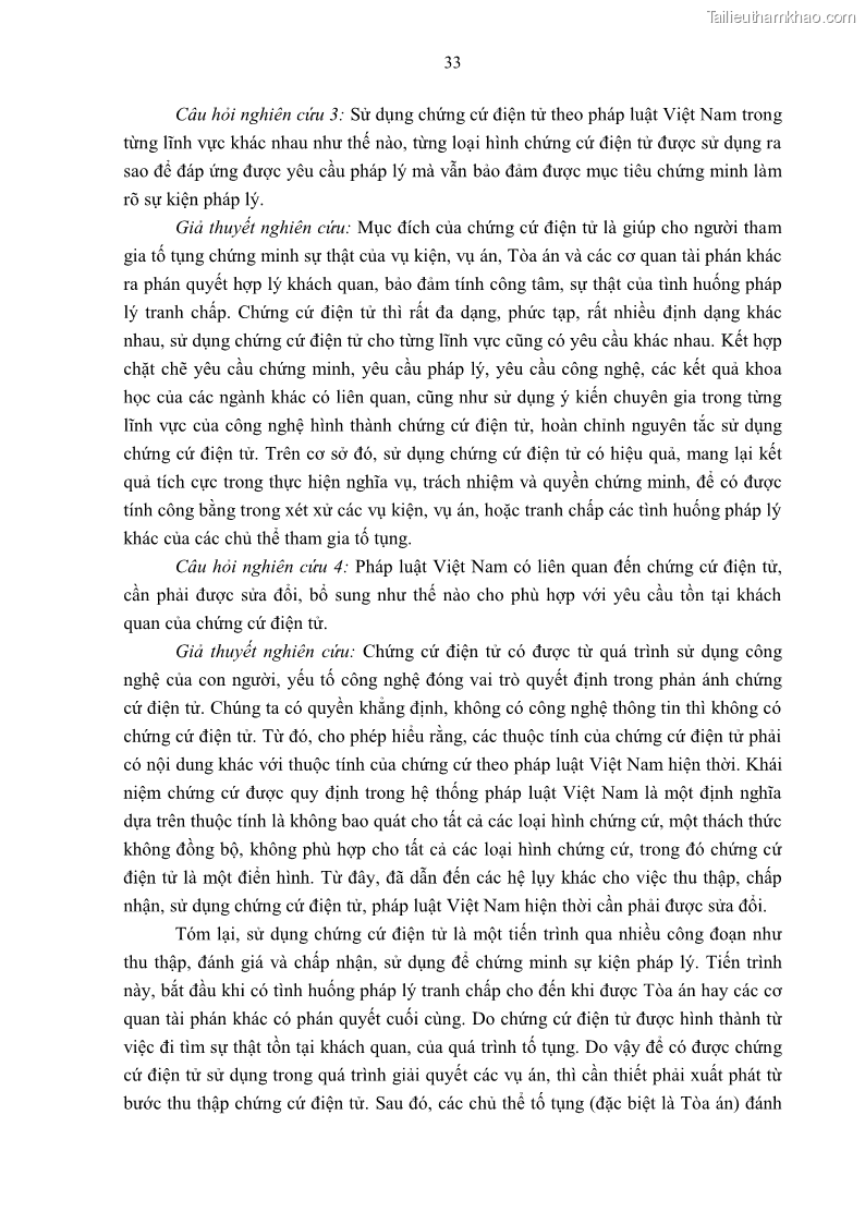 Luận án tiến sĩ luật Pháp luật Việt Nam về chứng cứ điện tử - 4 Trang 43