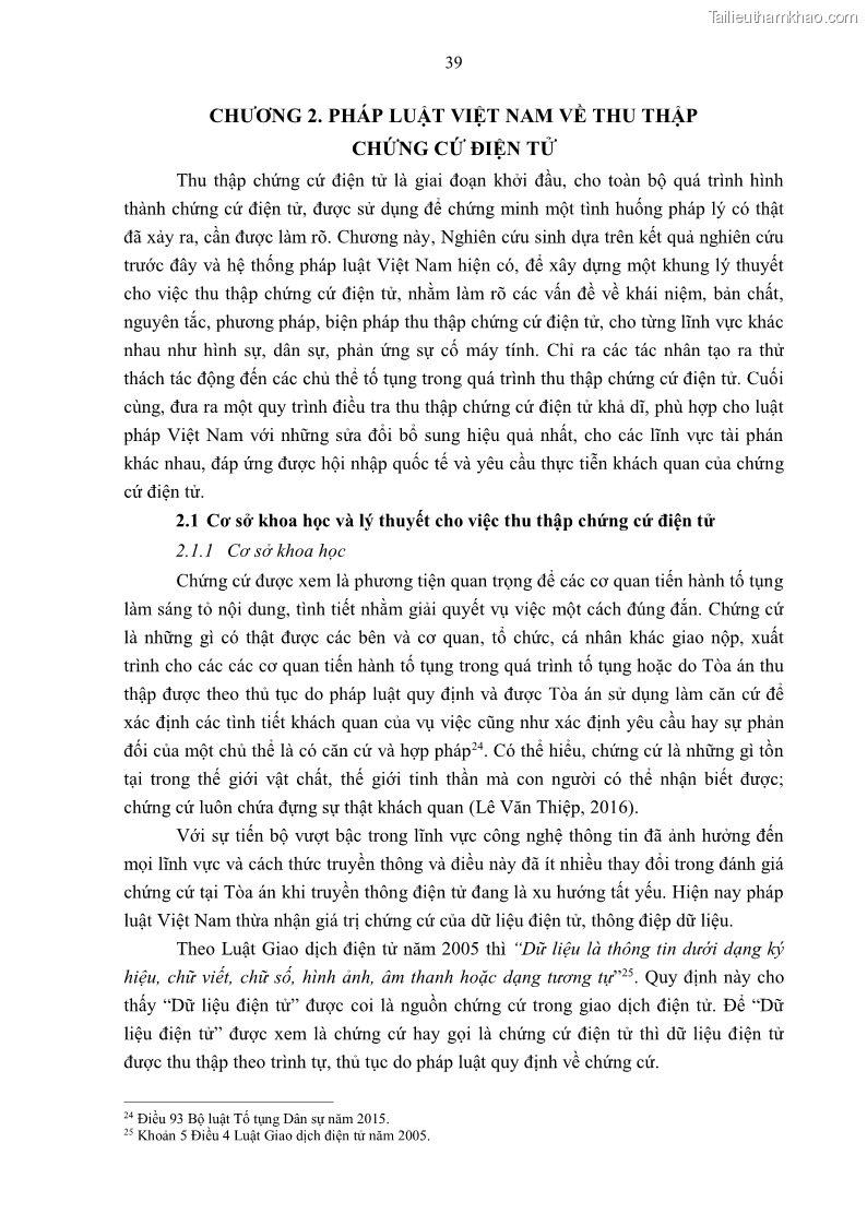 Luận án tiến sĩ luật Pháp luật Việt Nam về chứng cứ điện tử - 5 Trang 49