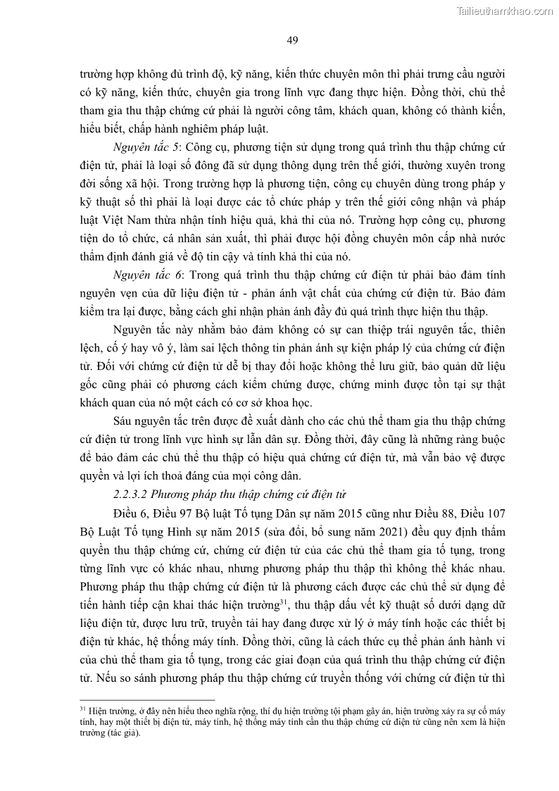 Luận án tiến sĩ luật Pháp luật Việt Nam về chứng cứ điện tử - 5 Trang 59