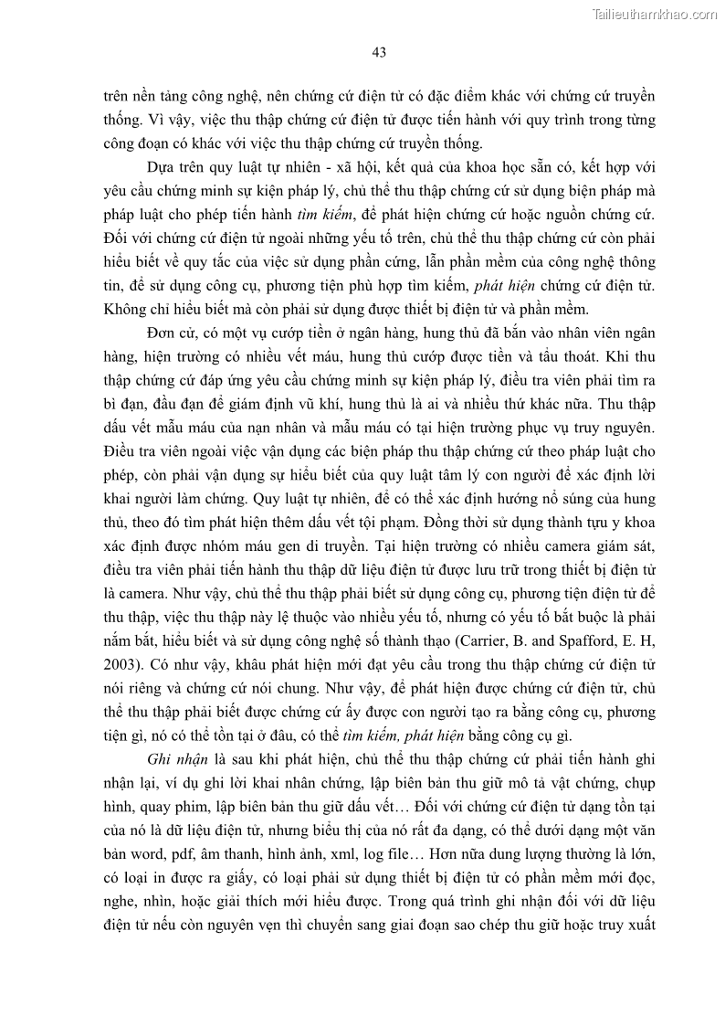 Luận án tiến sĩ luật Pháp luật Việt Nam về chứng cứ điện tử - 5 Trang 53